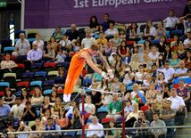 İdman gimnastikası üzrə fərdi çoxnövçülük yarışlarında ölkəmizi kişilər arasında Oleq Stepko təmsil edir. Bakı, Azərbaycan, 18 iyun 2015